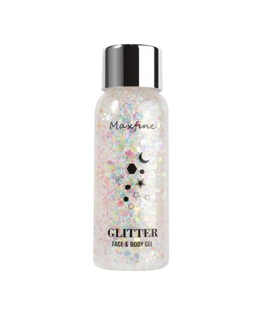 Raxove Glitter liquid eyeshadow - Glitter gel for the body - Waterproof - Long-lasting shine - For face and hair - Holographic cosmetic accessory for concerts and festivals
