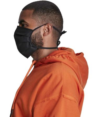 Buy Build Your Brand Unisex Cotton Face Mask 3-Pack - Black Everyday Mask One Size | International Shipping Available - Buy Online on GoSupps.com