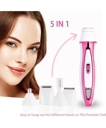 VERY ETERNITY 4 in 1 Lady Shaver Kit - USB Rechargeable Women's Shaver Set for Facial, Body, Nose, Eyebrow & Bikini Trimming (Pink) - Buy Online on GoSupps.com