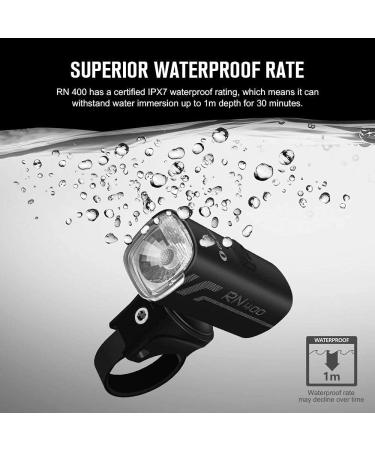 OLIGHT RN 400 LED Bike Light - 400 Lumens USB Rechargeable Headlight for Road Cyclists | IPX7 Waterproof - Buy Online on GoSupps.com
