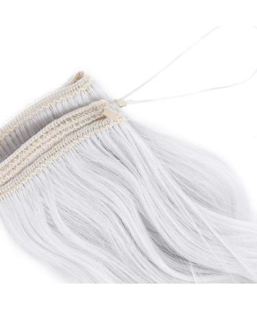 Silk-Co Hair Extensions with Rubber Band - Adjustable Secrets Synthetic Extensions Invisible Cord Corrugated Design for Women - 50cm Silver Gray - Buy Online on GoSupps.com