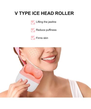 2 in 1 Pink Facial Roller - Cold Massage Roller for Eye Puffiness Relief Anti-Aging Skincare & Pore Reduction - Buy Online on GoSupps.com