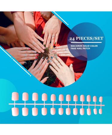 dijiusidy 24 Pieces Solid Colorful Press on Nails DIY Durable French Elegant Colour-fast Personality Acrylic Nail for Manicure Salons 9 - Buy Online on GoSupps.com