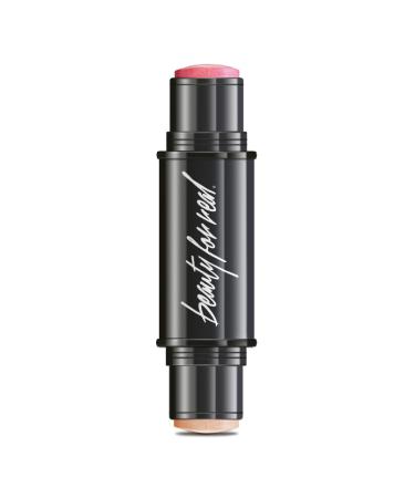 Beauty For Real Blush + Glo, In the Pink + Get Lit - Blush + Highlighter Stick - Cream-to-Powder Mineral Formula - Provides All Day Wear - Organic, Vegan - 0.32 oz Get Lit + In The Pink
