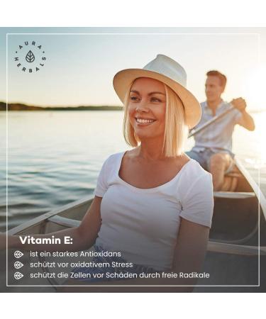 Aura Herbals Vitamin E Forte 900 Drops - High-Dose 180 Daily Portions - 100% Natural Vegan Oil - 30ml High Bioavailability - Buy Online on GoSupps.com