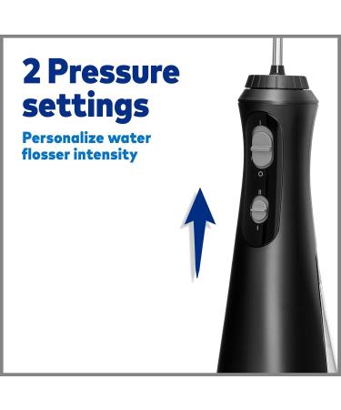 Waterpik Cordless Plus Water Flosser - Rechargeable Portable ADA Accepted | 4 Flossing Tips Ideal for Home & Travel - Satin Black WP-462 - Buy Online on GoSupps.com