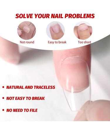 500PC Short Coffin Nail Tips Set - Clear Acrylic Full Cover Fingernails for Gel Nails 12 Sizes for Nail Studios & DIY Nail Art - Buy Online on GoSupps.com