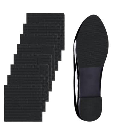 WADORN 4 Pairs Shoe Repair Replacement Rubber Heels Non-Slip Rubber Shoes Bottoms 6mm Thick Black Repair Sole Pads Replacement for Women's Boots Men Leather Shoes 61 62mm