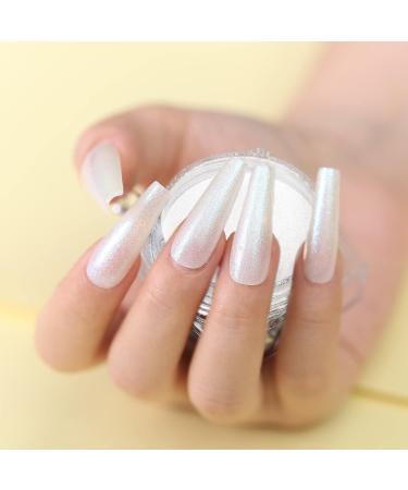 Buy Artdone Chrome Nail Powder Kit - White & Red Pearl Iridescent Aurora Metallic Glitter for Nail Art & Resin Crafts - Perfect Pearlescent Mermaid Pigment Effect - Buy Online on GoSupps.com