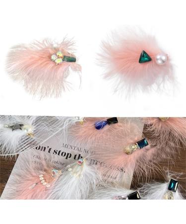 xbiez Girls Hair Clip Sparkly Hairpin Y2K Bunches Headdress Hair Accessories Feather Large Crystal Duckbill Clip Hairpin 3 - Buy Online on GoSupps.com