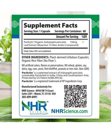 NHR Science ParActin Immune - Works to Strengthen Your Body s Natural Immune Response During The Winter Months and Encourage Stronger Well-Being - Buy Online on GoSupps.com