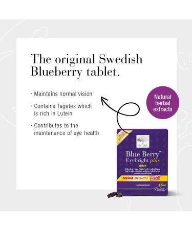 New Nordic Blueberry Eyebright Plus Mega Strength - 30 One-A-Day Natural Eye Supplement Tablets - Buy Online on GoSupps.com