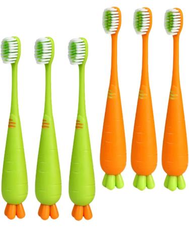 Buy Healvian 24 STK Carrot Toothbrush - Soft Bristle Training Toothbrush for Toddlers & Children | Travel-Friendly Manual Toothbrushes - Buy Online on GoSupps.com