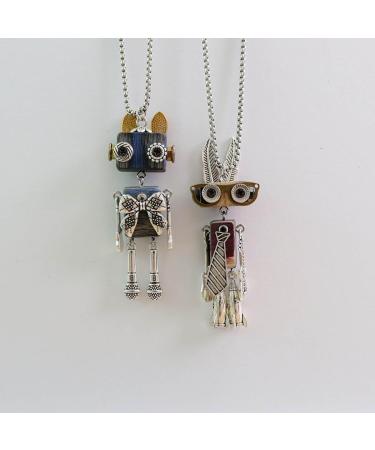 Shop Kuaiyiju Wooden Block Robot Necklace - Stylish Unisex Choker | Adjustable Collarbone Chain | Punk Keybone Decoration FN1037 - Buy Online on GoSupps.com