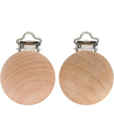 Charming Beech Wood Baby Pacifier Clips - Set of 5 - Cute & Durable Holders (3 cm) - Buy Online on GoSupps.com