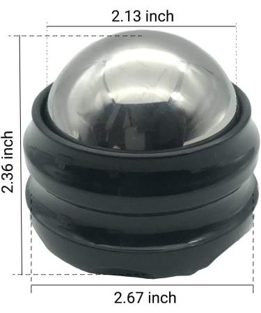 Cryosphere Cold Massage Roller Ball - Relief for Inflammation & Swelling, Muscle Recovery and Relaxation - Black - Buy Online on GoSupps.com