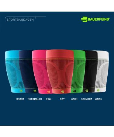 Bauerfeind Compression Skylight Volume Sports Sleeves for Upper Leg - Unisex Thigh Support for Ball & Endurance Sports - Marineblue M (1 Pair) - Buy Online on GoSupps.com