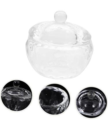 IMIKEYA Glass Jar Wedding Decor Nail Art Liquid Holder Nail Cups Nail Dish for Acrylic Nails Acrylic Nail Supplies Nail Art Accessories Nail Dish Bowl with Lids Glass Candy Powder Plate 1 - Buy Online on GoSupps.com