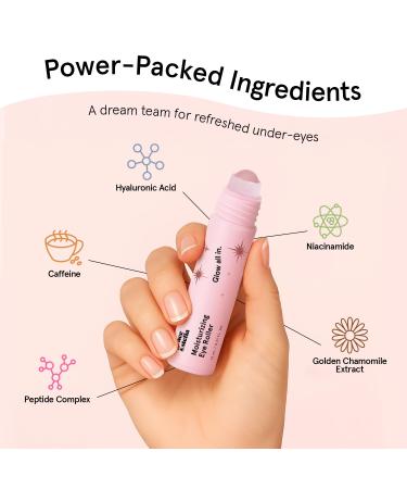 grace & stella Under Eye Brightener with Rose Quartz Rollerball - Hyaluronic Acid & Caffeine Eye Serum for Dark Circles & Puffiness - Valentines Day Gifts Travel Size Toiletries (15ml / 0.51floz) Moisturizing Eye Serum wit  - Buy Online on GoSupps.com