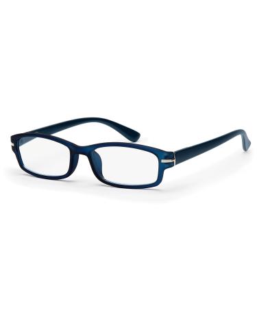 FILTRAL reading glasses for women & men/square full-rim reading aid with spring temples 2.50 diopters (1 pack) blue/black