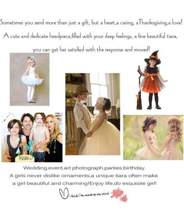 IYOU Princess Pearl Headpiece Gold Bowknot Headband Crystal Bridal Wedding Hair Accessories Holy Communion Hair Tiaras for Flower Girls - Buy Online on GoSupps.com