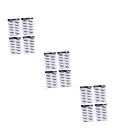 FRCOLOR 12 Pcs Eyebrow Stickers Makeup Stickers False Eyebrows 6d Hair-like Eyebrows Stickers Applique 3d