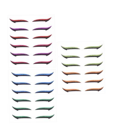 Mipcase 18 Pairs Anti Sweat Eyeliner Eyeshadow Instant Eyeliner Stickers Eye Line Strip Sticker Water Proof