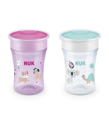 NUK Evolution 360 Cup 8 oz Pink 2-Pack for 8+ Months â€“ BPA-Free Toddler Sippy Cups - Buy Online on GoSupps.com