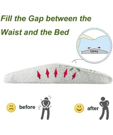 Sleeping Pillow - Memory Foam Lumbar Support Wedge Pillow Slow Rebound Memory Cotton Lumbar Cushion for Pregnant Women 23.5 * 12 Inch C - Buy Online on GoSupps.com