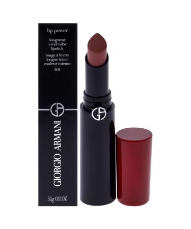 Lip Power Longwear Vivid Color Lipstick - 503 Eccentrico by Giorgio Armani for Women - 0.11 oz Lipstick pink 0.11 Fl Oz (Pack of 1)