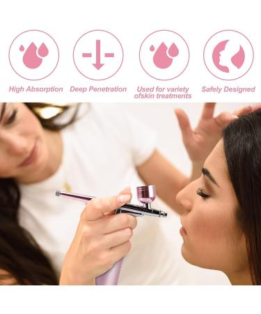 Rechargeable Cordless Airbrush Kit - Portable Auto Handheld Gun for Barber, Nail Art, Cake Decor, Makeup - Pink - Buy Online on GoSupps.com