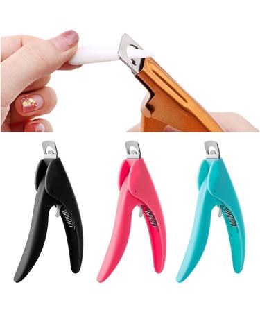 SJLS 3 Colors U Shaped Cutting Nail Art Clippers for Nails French False Nail Tips Edge Cutters Stainless Steel Trimmers Manicure Tool (Color : Blue) - Buy Online on GoSupps.com