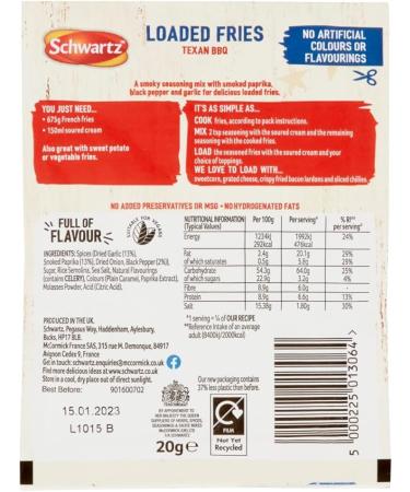 Schwartz Loaded Fries Texan BBQ Seasoning - 20g - Buy Online on GoSupps.com
