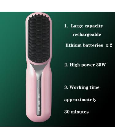 FA FIGHTART Cordless Hair Straightener Brush - Rechargeable USB-C Mini Hot Comb for Women | Portable Travel Tool 2024 - Buy Online on GoSupps.com