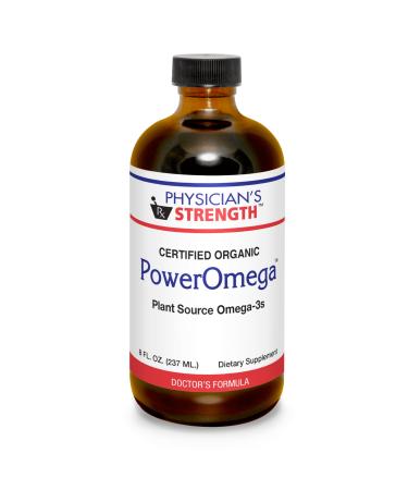 Physician's Strength PowerOmega - 8 fl oz - Plant Source Omega-3s - Certified Organic - 48 Servings