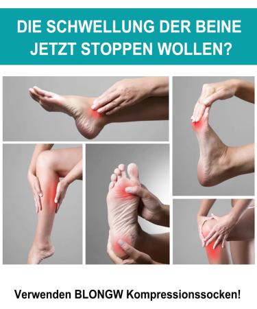 Blongw Compression Stockings for Men - 6 Pairs Knee Support Socks for Sports Travel Running & Cycling - Size L-XL Assorted - Buy Online on GoSupps.com