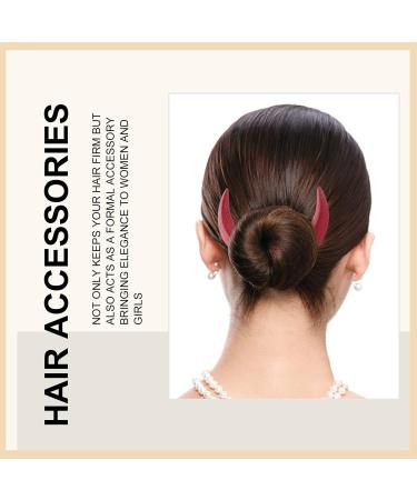 WEBEEDY 3-Color Hand Carved Crescent Moon Hair Fork for Women Wood Moon Hairpin Barrette Hair Stick Hair Comb Thick Hair Styling Accessories (Red Black Log Color) - Buy Online on GoSupps.com