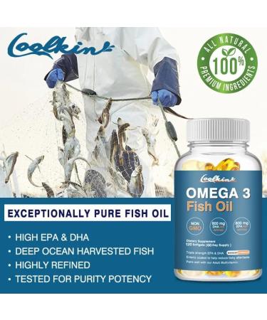 Omega 3 Fish Oil Capsules 2000mg (120 Capsules) with EPA & DHA - 3X Power Max Potency - Buy Online on GoSupps.com