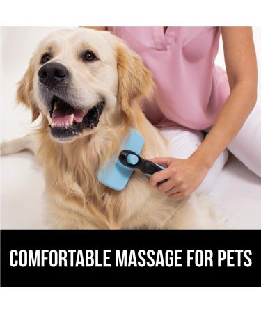 Gorilla Grip Self Cleaning Pet Slicker Brush for Dogs and Cats - Shedding and Dematting Tool for Long or Short Hair Pets - Detangle Undercoat Fur - Blue, 7.28 x 4.96 - Buy Online on GoSupps.com