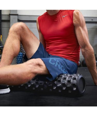 RumbleRoller Textured Muscle Foam Roller - 56 cm Blue | Medium Size for Deep Tissue Massage | International Shipping Available - Buy Online on GoSupps.com