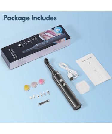 Rechargeable Tooth Polisher Kit - 5 Brush Heads 3 Polishing Pastes LED Light IPX6 5 Speed Modes - Professional Teeth Cleaning for a Bright Smile - Buy Online on GoSupps.com