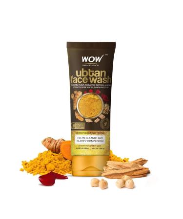 Ubtan Cleansing Face Wash | Turmeric & Saffron | All Skin Types | Clear Glowing Skin | 100% Vegan | Paraben & Sulphates Free | For Women & Men | 100 ml (Pack of 1)