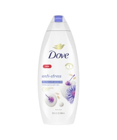 Dove Moisturizing Body Wash Sulphate Free Body Wash Moisturizes to Calm Skin Anti-Stress Body Cleanser with Blue Chamomile and oat milk scent 22 oz Chamomile 22 Ounce (Pack of 1)