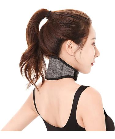 Xinchi Self-Heating Neck Support Bandage - Adjustable Ergonomic Neck Collar for Pain Relief | Breathable Velcro Fastener - Unisex Black - Buy Online on GoSupps.com