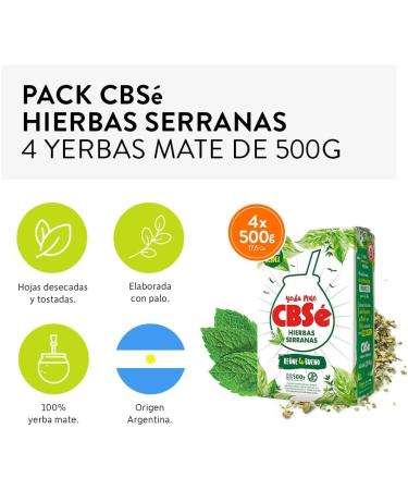  Qumir Qumir - Pack of Yerba Mate Cbse Herbs Serranas of 500g - 4 units - Total 2kg of Yerba Mate - Buy Online on GoSupps.com