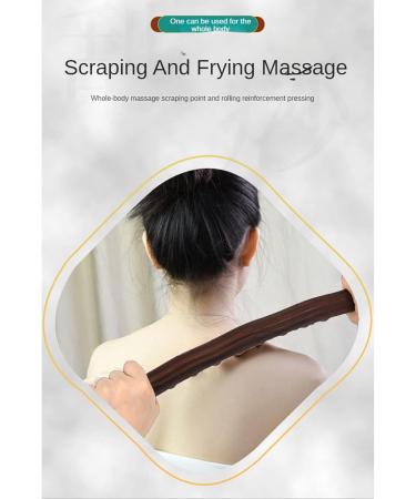 Dawafit 10 Beads Gua Sha Scraping Stick - Wooden Massager for Neck & Back Pain Body Shaping & Anti-Cellulite - Buy Online on GoSupps.com