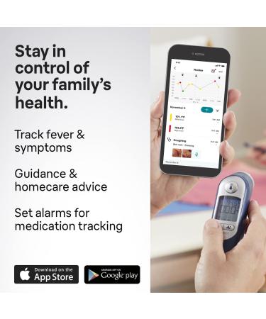 Braun ThermoScan 7+ Connect Digital Ear Thermometer - Fast & Accurate Results in 2 Seconds - Bluetooth Enabled for Kids, Babies, Toddlers & Adults - Buy Online on GoSupps.com