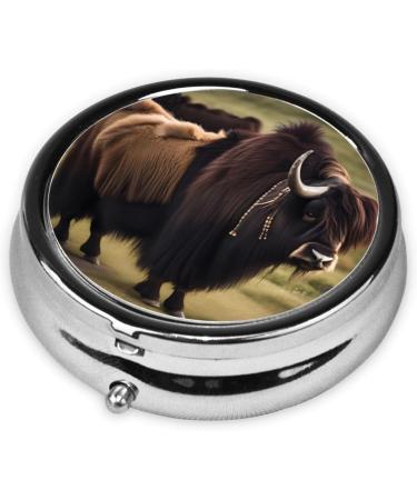 Mighty Highland Yakround Pill Box | 3 Compartment Portable Travel Organizer | International Shipping Available - Buy Online on GoSupps.com
