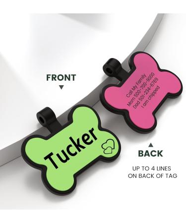Personalized Yehanti Dog Tags with Engraving | Quiet Waterproof & Lightweight Silicone | Custom Name Phone & Address for Dogs & Cats - Buy Online on GoSupps.com