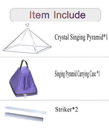 Clear Quartz Crystal Singing Pyramid (5 inch - 12 inch) Best Gift for Sound Healing Meditation - Buy Online on GoSupps.com